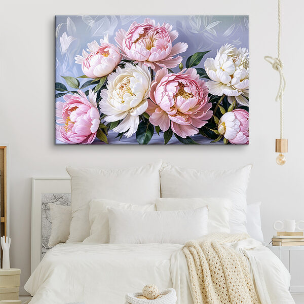 Group of pink and white flowers