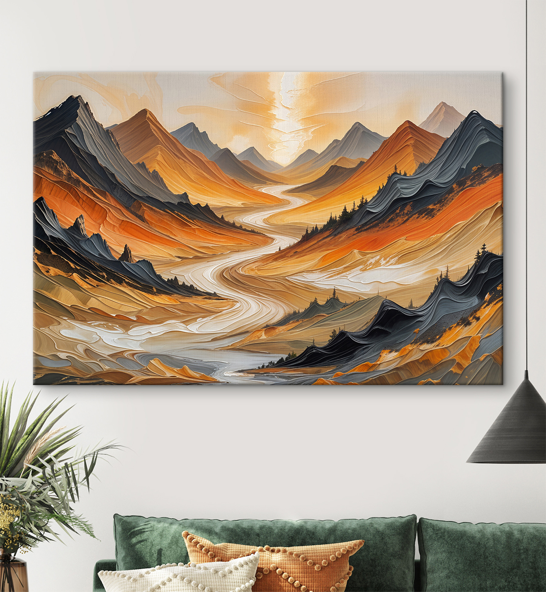 River running through a valley