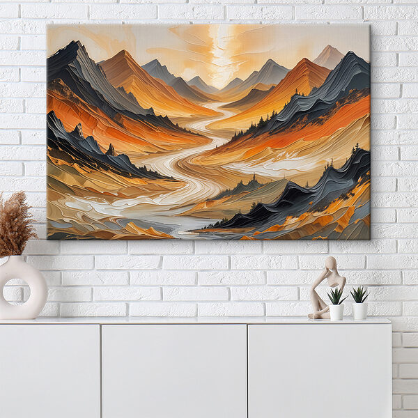 River running through a valley