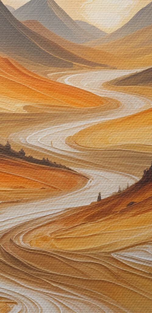 River running through a valley