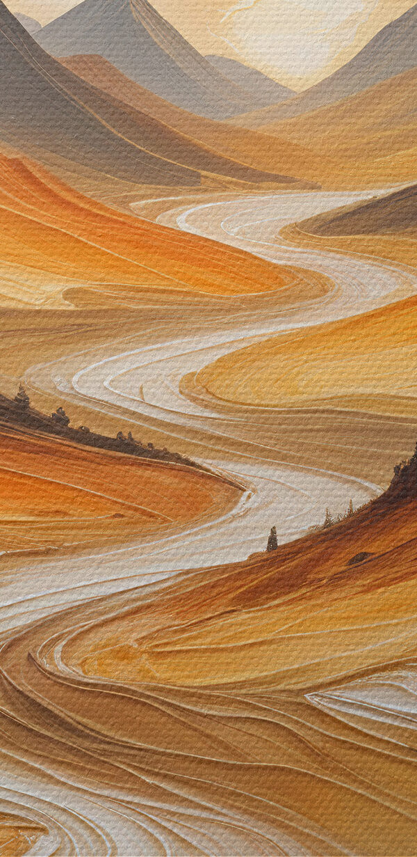 River running through a valley