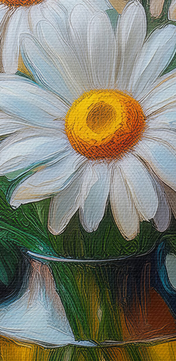 Painting of a vase of flowers