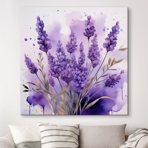Quadri Dipinto di fiori viola (COD: s39621) Quadri Quadri Dipinto di fiori viola (COD: s39621)
