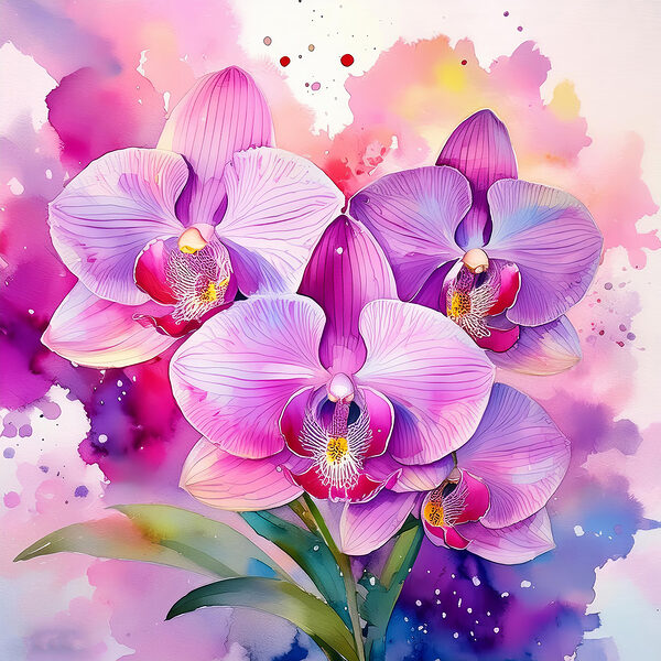 Painting of purple flowers