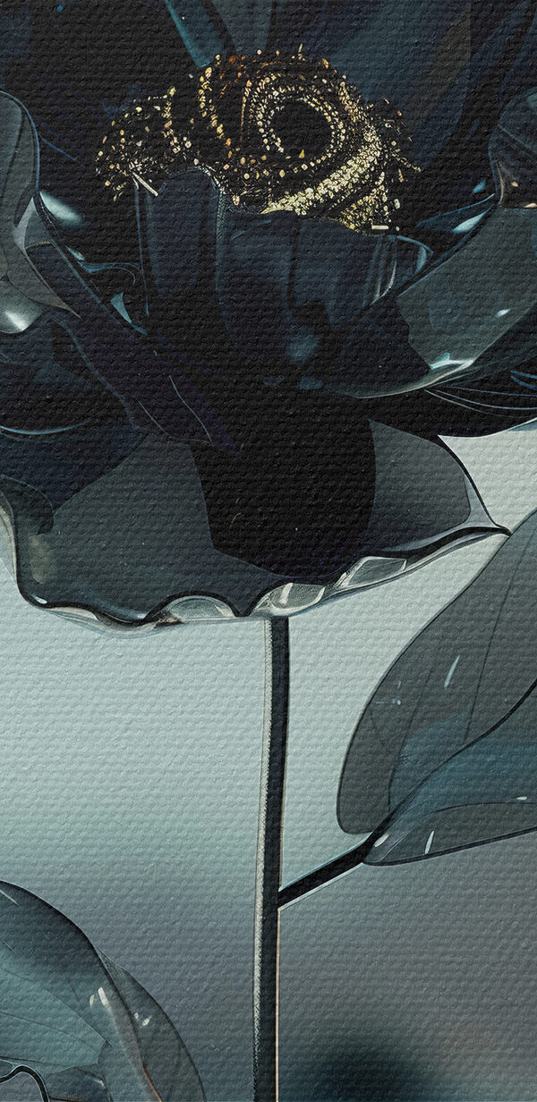Black flower in water Black flower in water