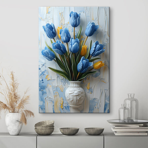 Quadri Vaso di tulipani blu (COD: s39637) Quadri Quadri Vaso di tulipani blu (COD: s39637)