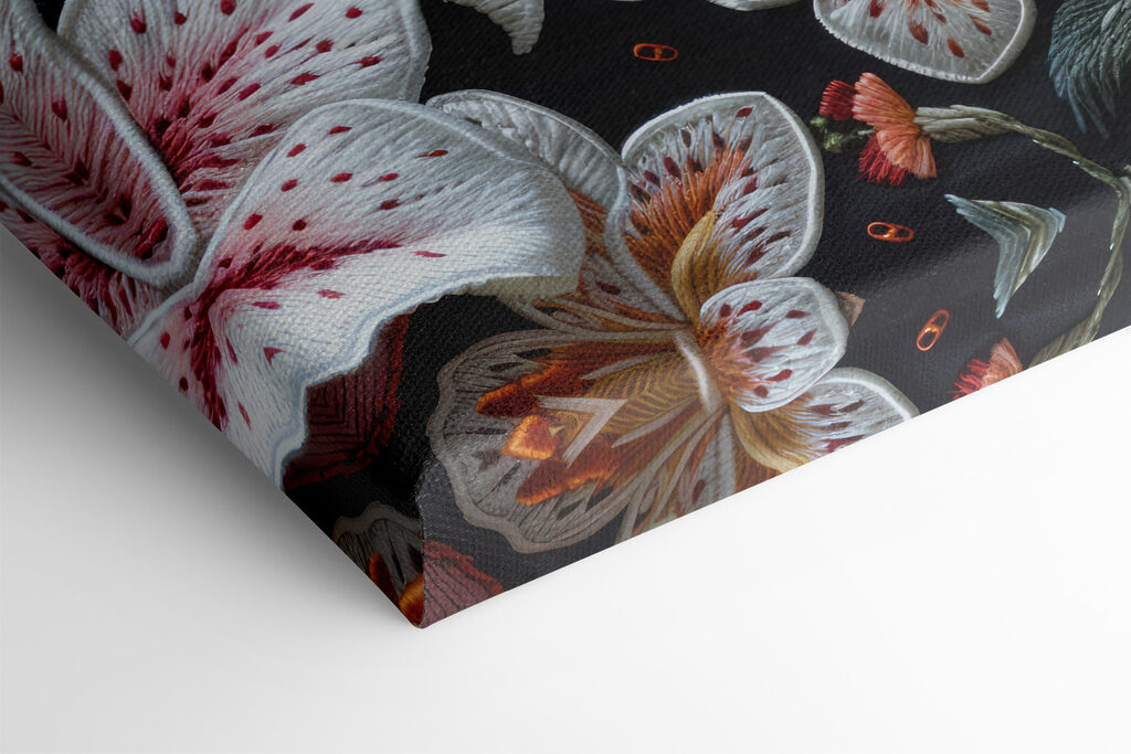 Close up of a fabric with flowers