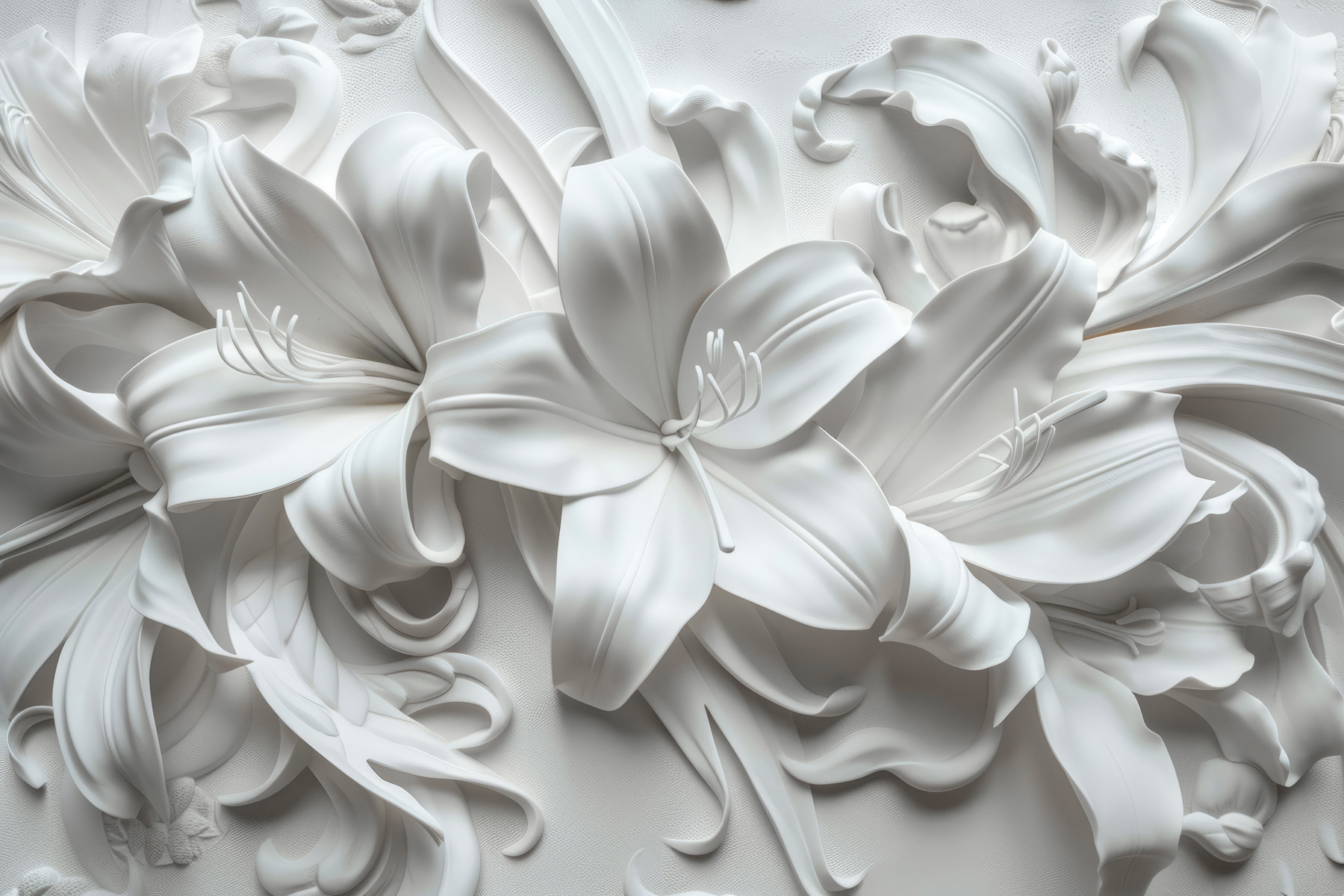 White flower on a white surface