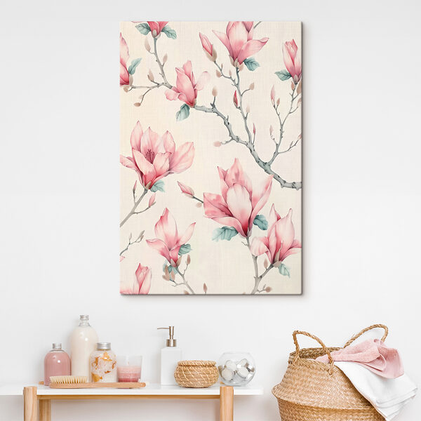 Quadri Quadri Carta da parati con fiori rosa (COD: s39695)