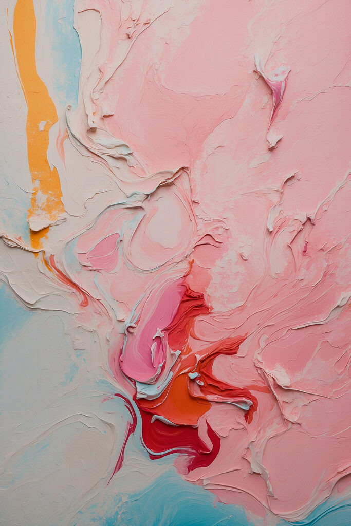 Close up of a painting