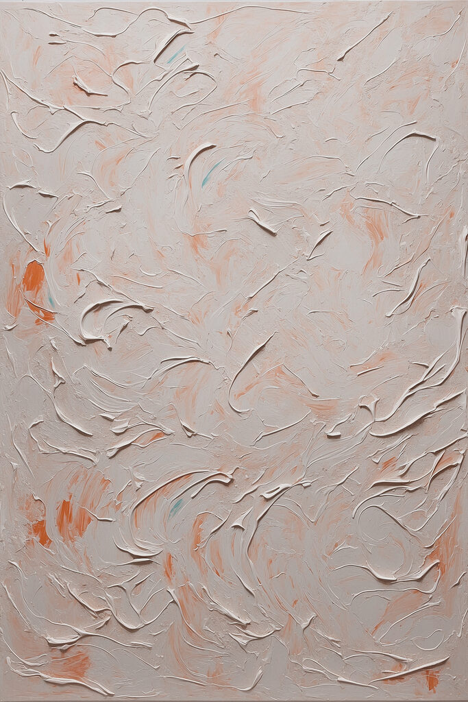 White and orange paint on a white surface White and orange paint on a white surface