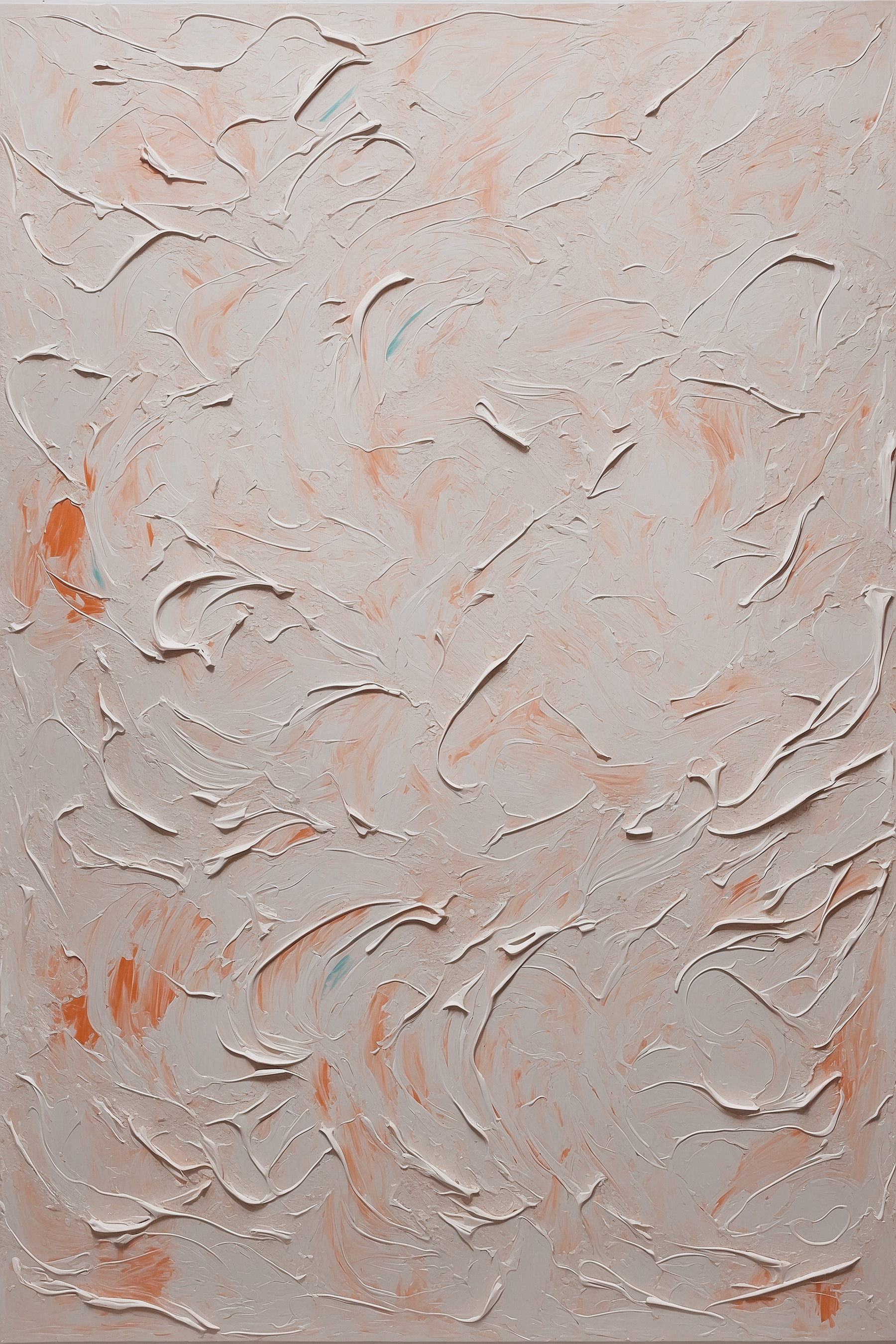 White and orange paint on a white surface White and orange paint on a white surface