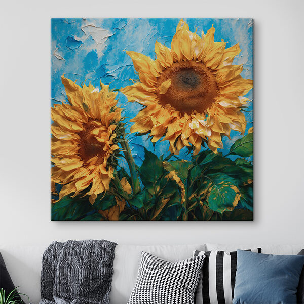 Quadri Primo piano di un girasole (COD: s39594) Quadri Quadri Primo piano di un girasole (COD: s39594)