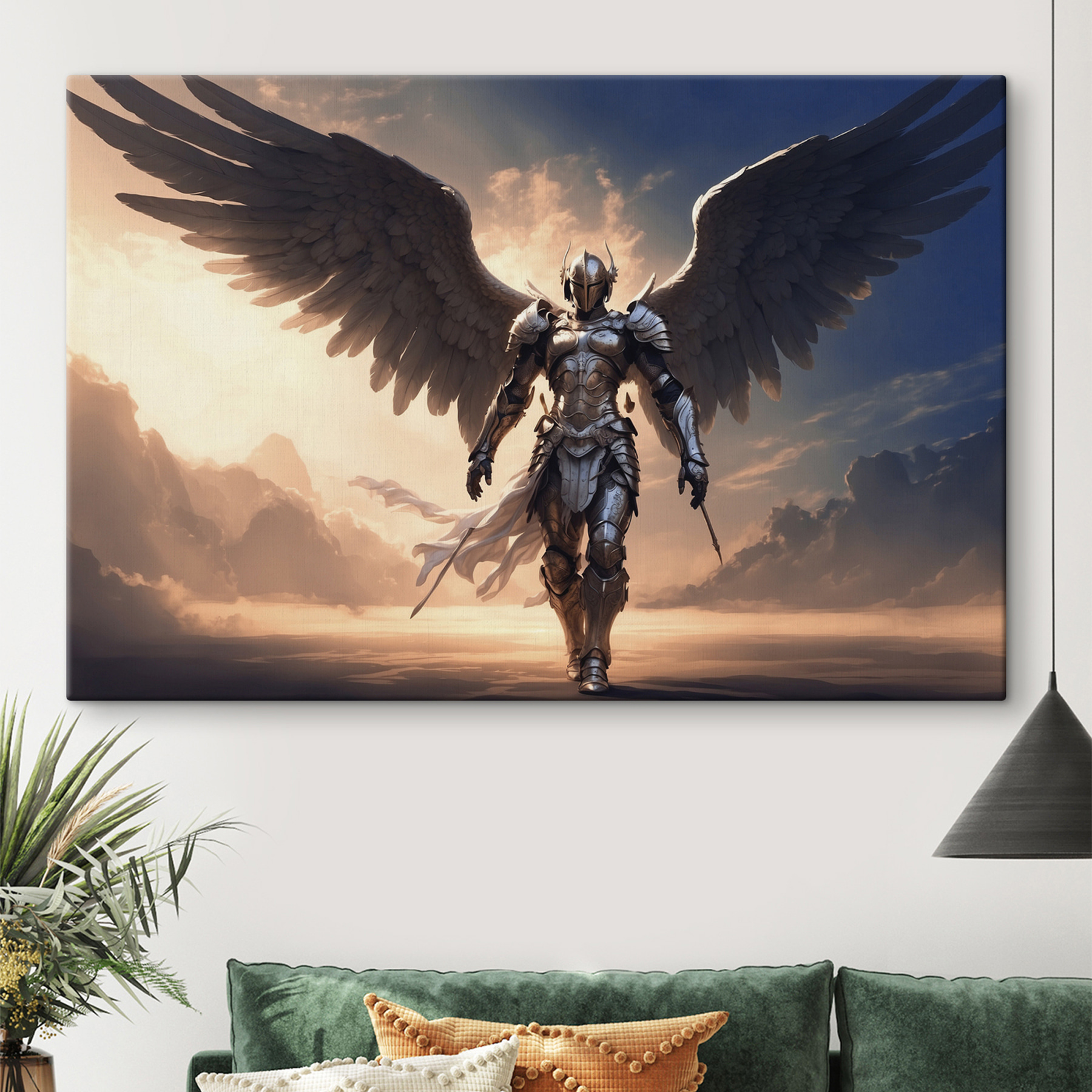Person in armor with wings