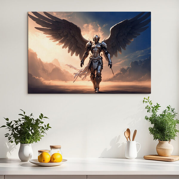 Person in armor with wings