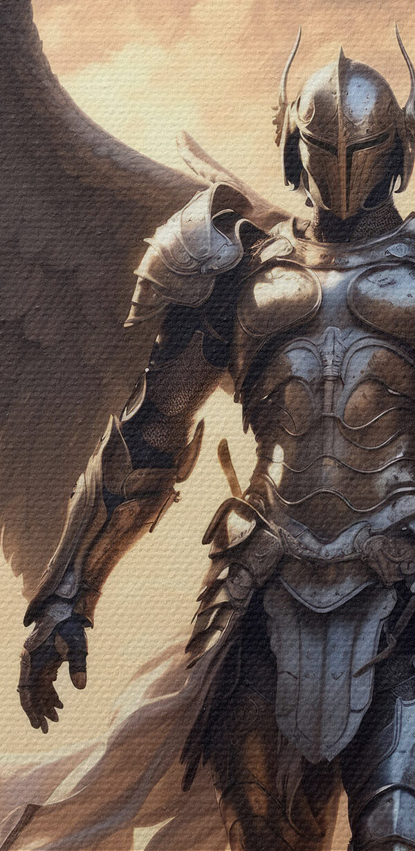 Person in armor with wings