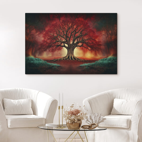 Large tree with red leaves Large tree with red leaves