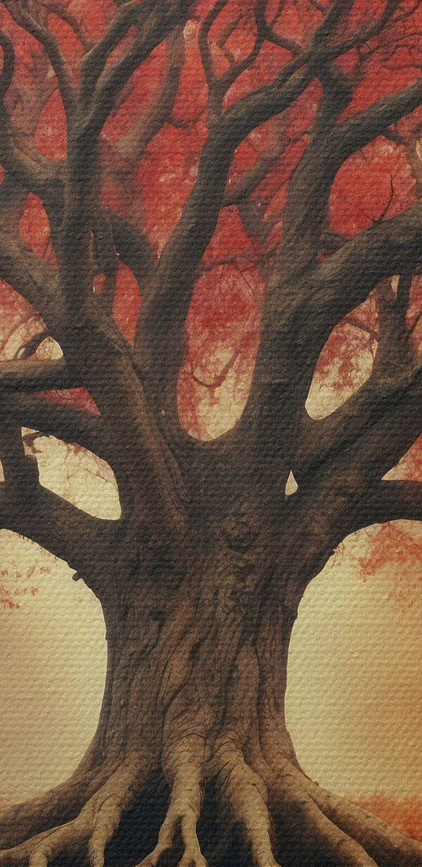 Large tree with red leaves Large tree with red leaves