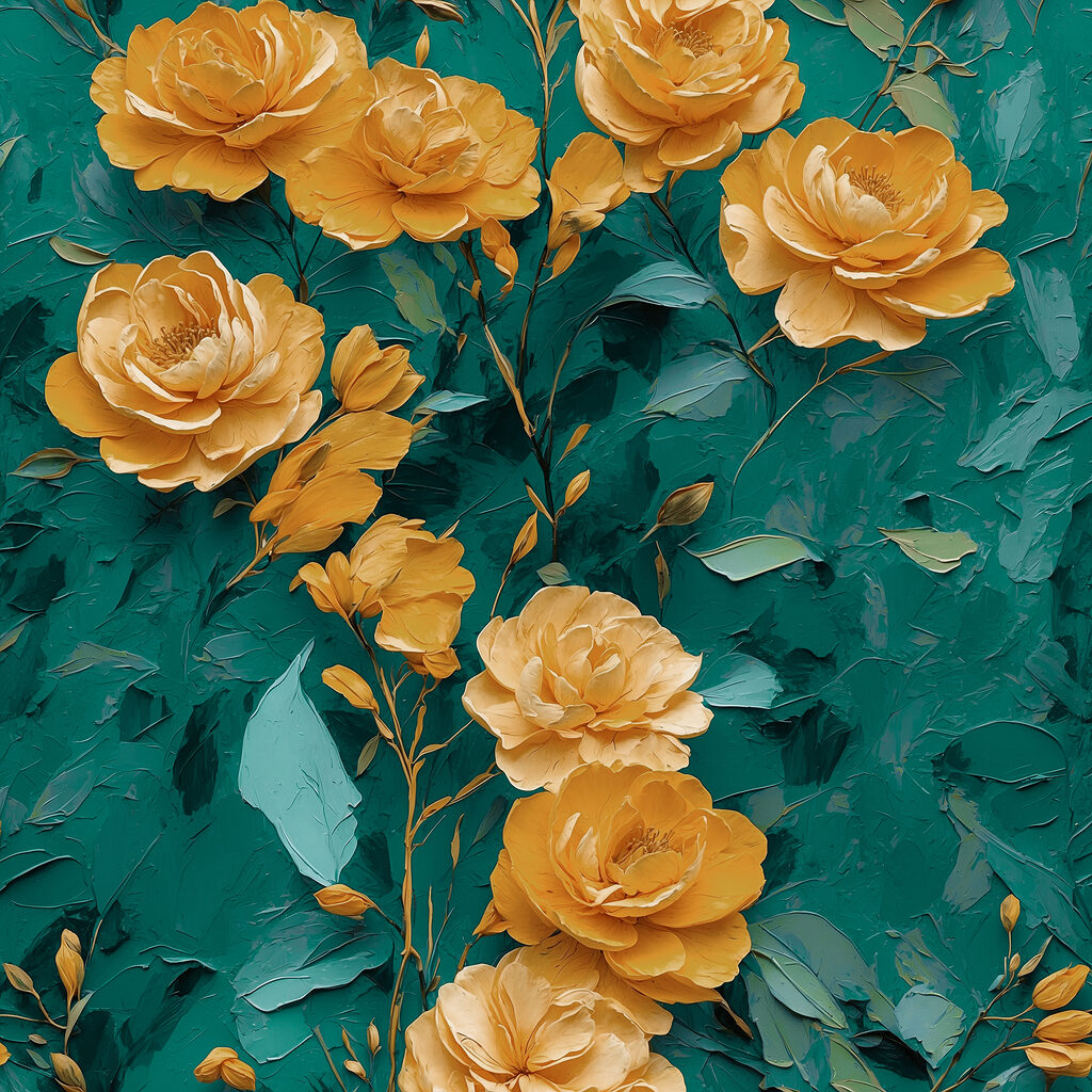 Yellow flowers on a green background Yellow flowers on a green background