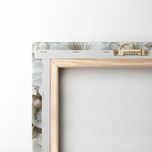 White floral design on a marble surface White floral design on a marble surface