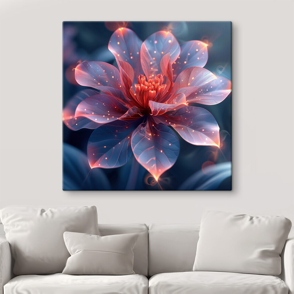 Flower with glowing petals Flower with glowing petals