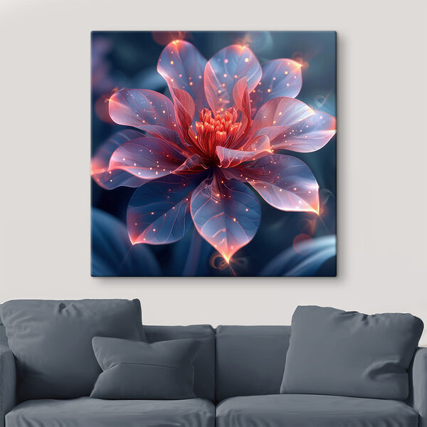 Flower with glowing petals Flower with glowing petals