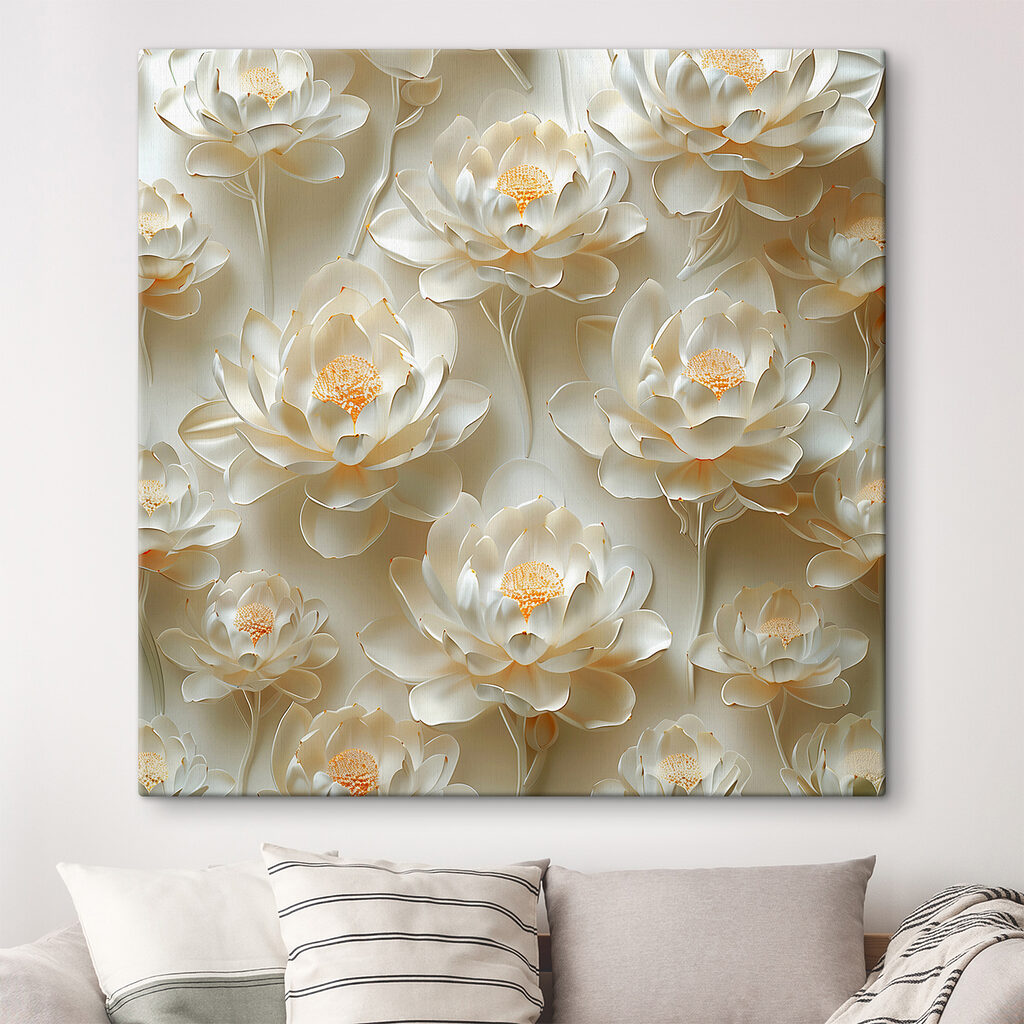 Wallpaper of white flowers