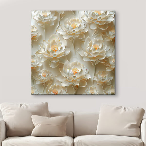 Wallpaper of white flowers
