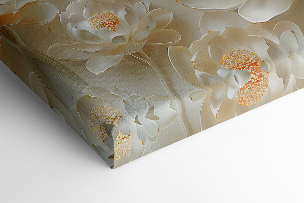 Wallpaper of white flowers