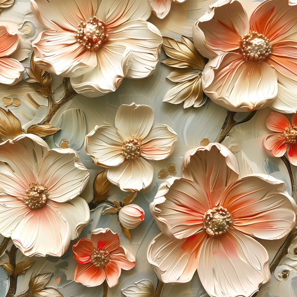 Wall with flowers on it