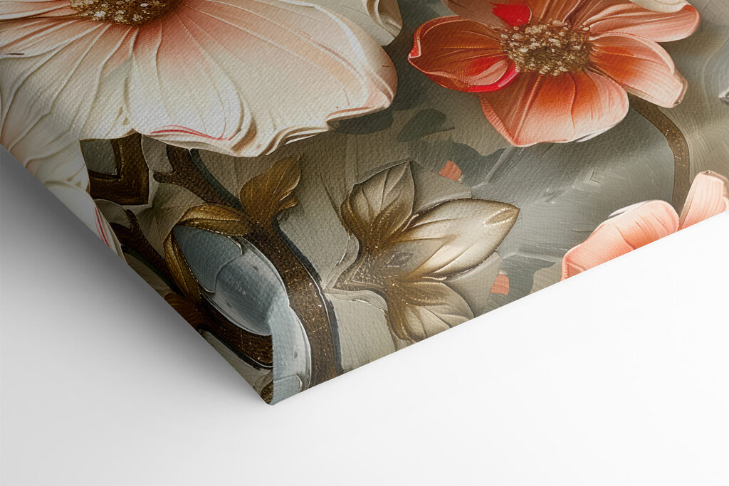 Wall with flowers on it