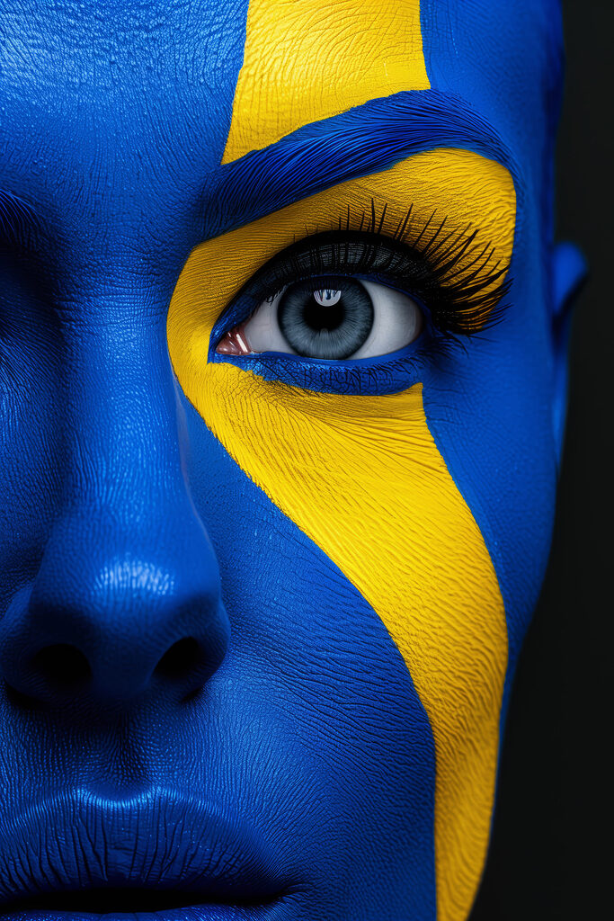 Close up of a person's face