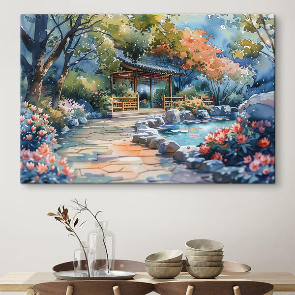 Quadri Acquerello raffigurante un sentiero con un ponte e degli alberi (COD: s39776) Quadri Quadri Acquerello raffigurante un sentiero con un ponte e degli alberi (COD: s39776)