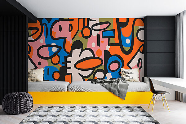 Motivo colorato con forme diverse Motivo colorato con forme diverse