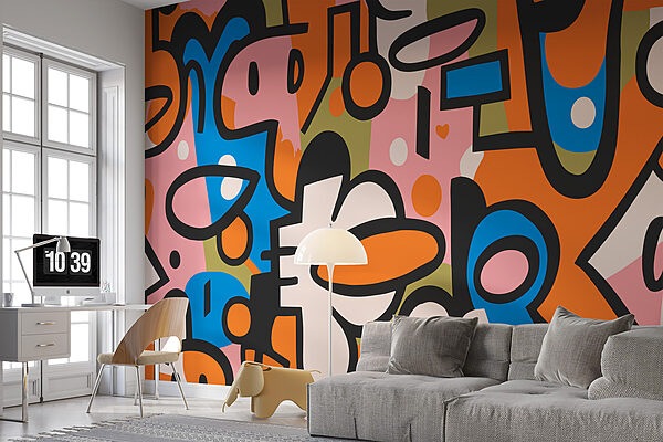 Motivo colorato con forme diverse Motivo colorato con forme diverse