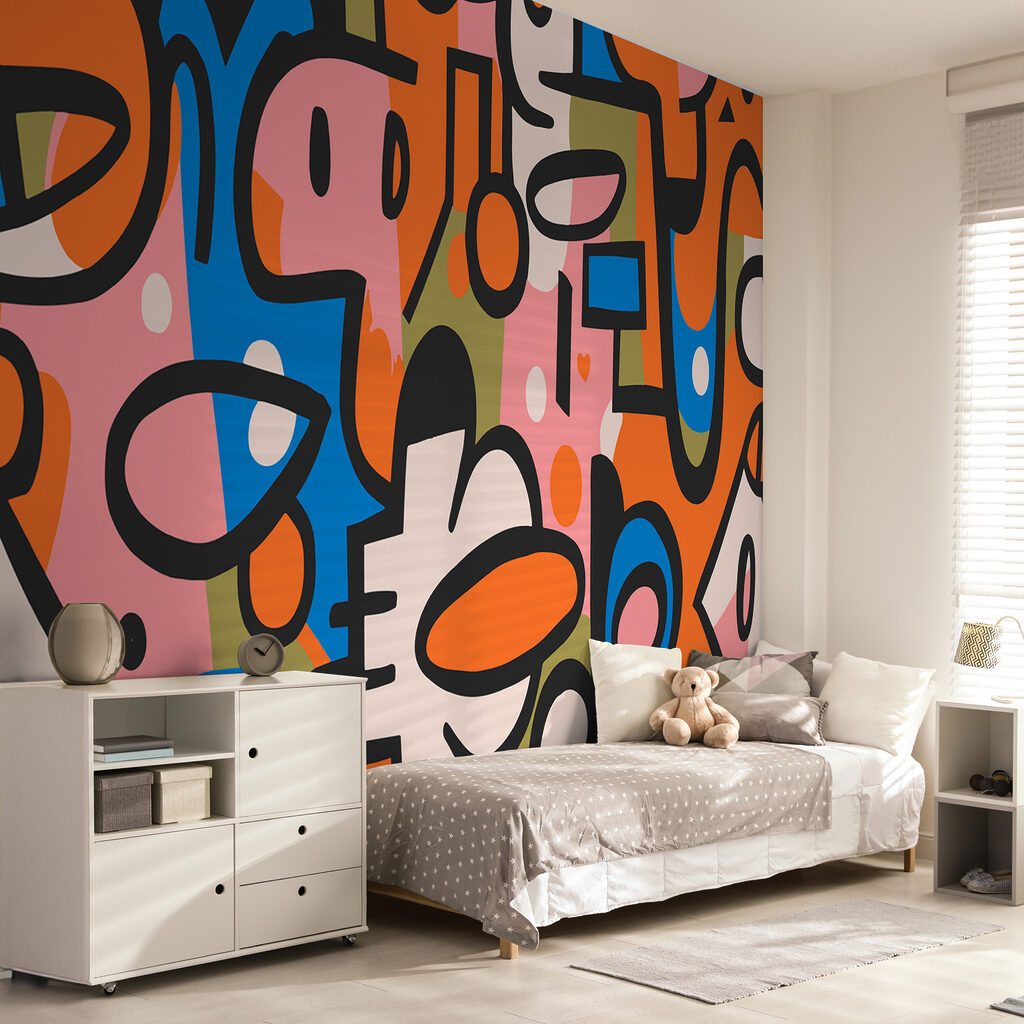 Colorful pattern with different shapes