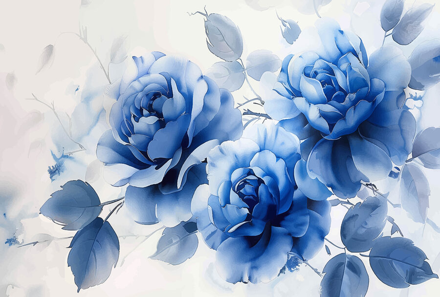 Gruppo di fiori blu