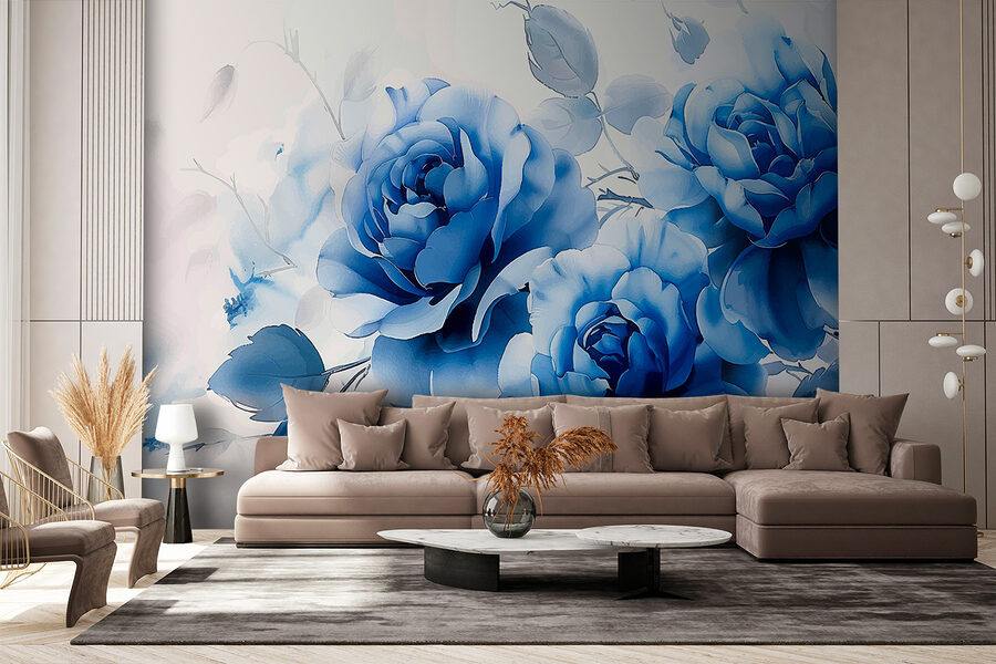 Gruppo di fiori blu