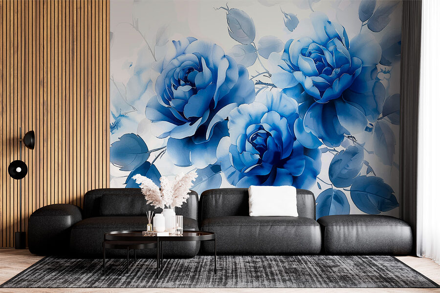 Gruppo di fiori blu
