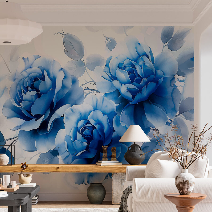 Gruppo di fiori blu