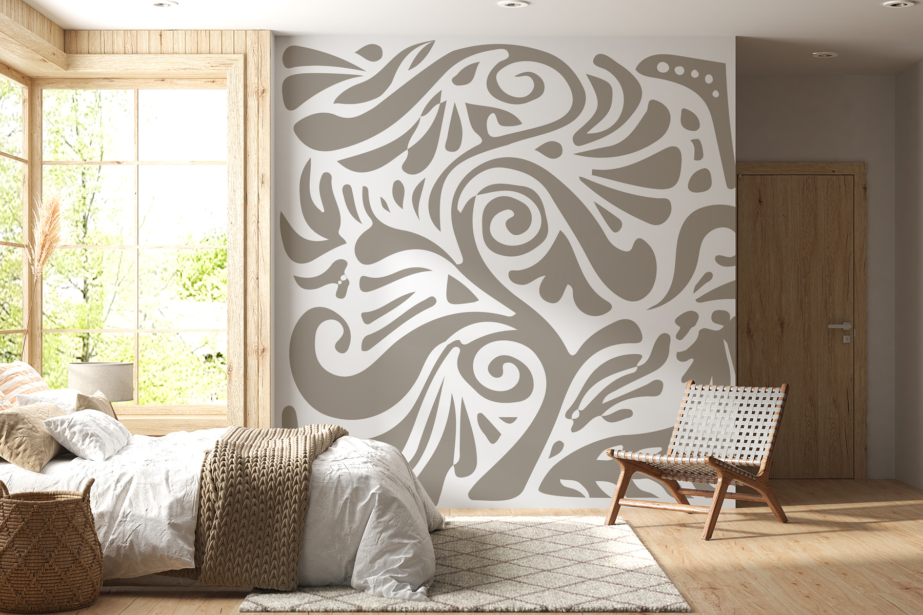 White and gray pattern