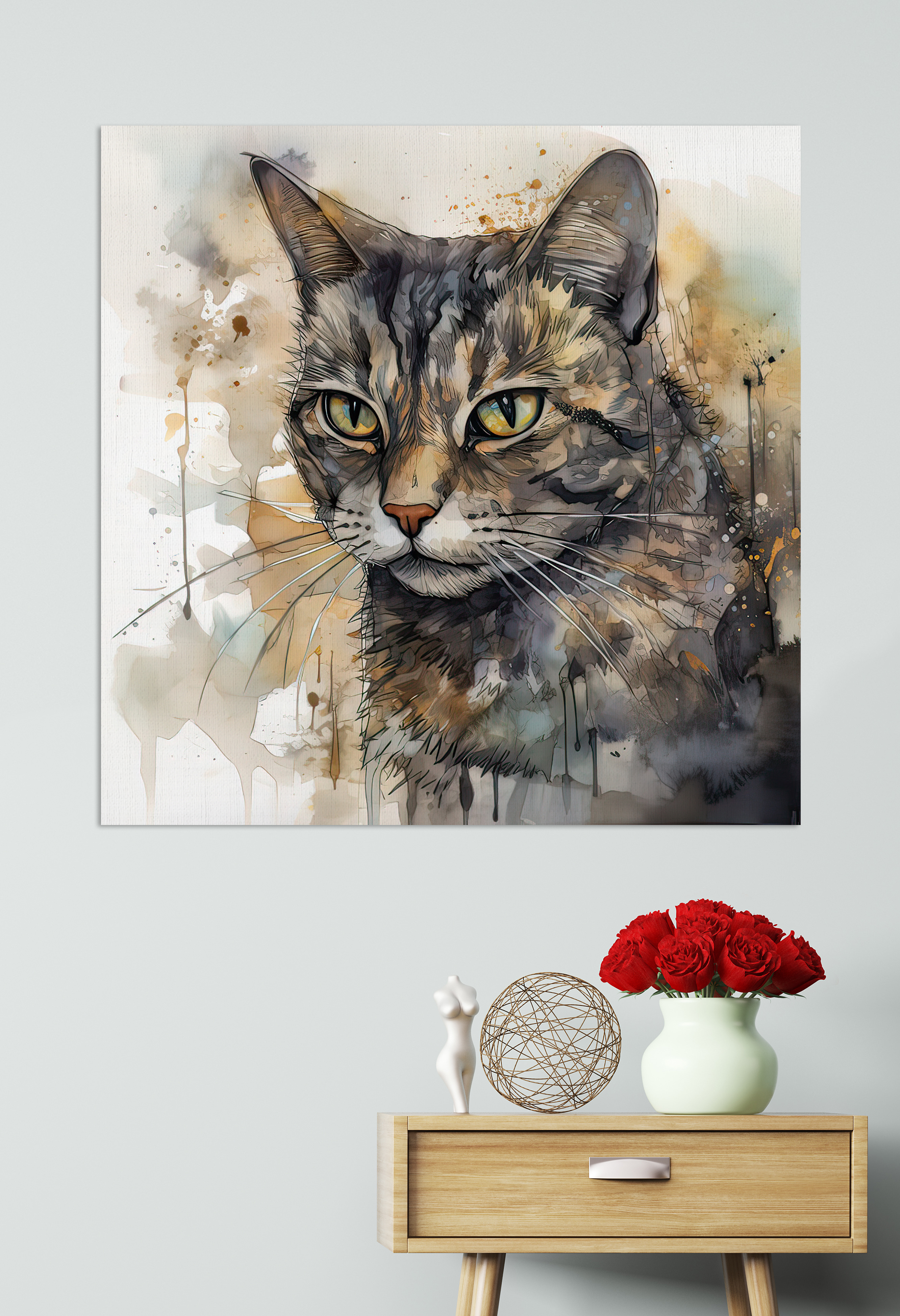 Cat with yellow eyes Cat with yellow eyes