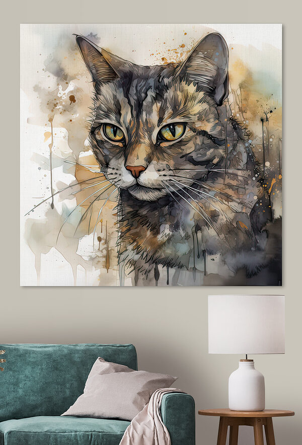 Cat with yellow eyes Cat with yellow eyes