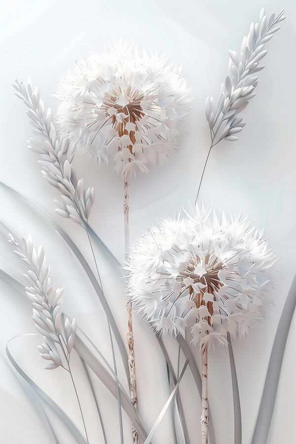 White flower with white leaves White flower with white leaves