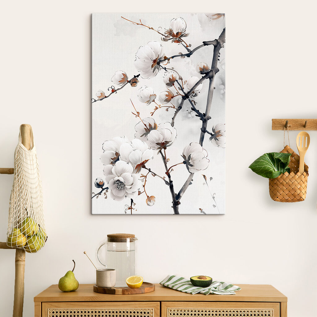 Close up of flowers on a branch