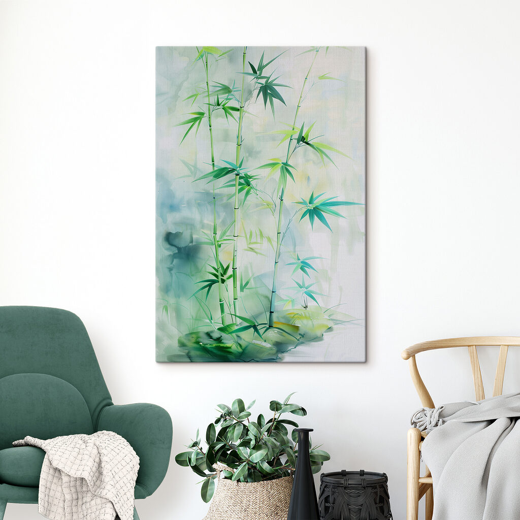 Painting of bamboo stems