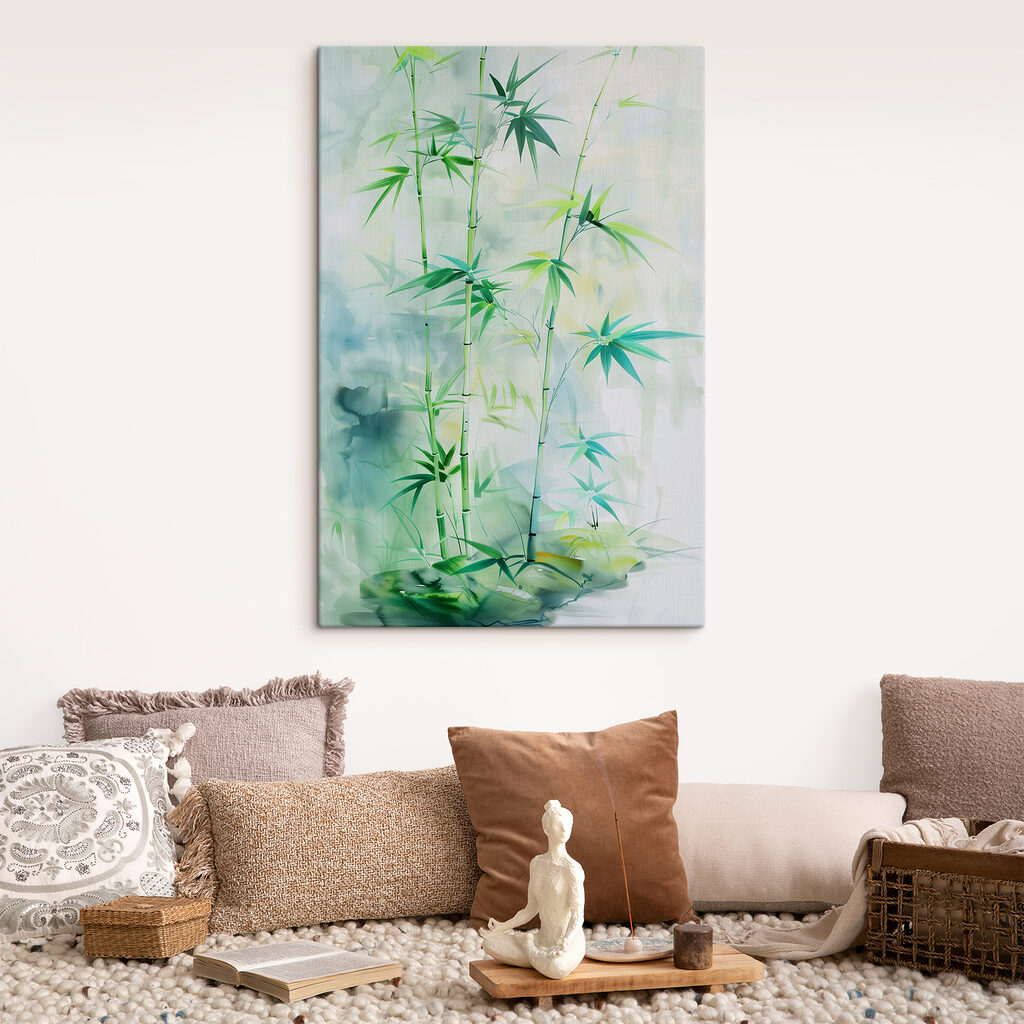 Painting of bamboo stems