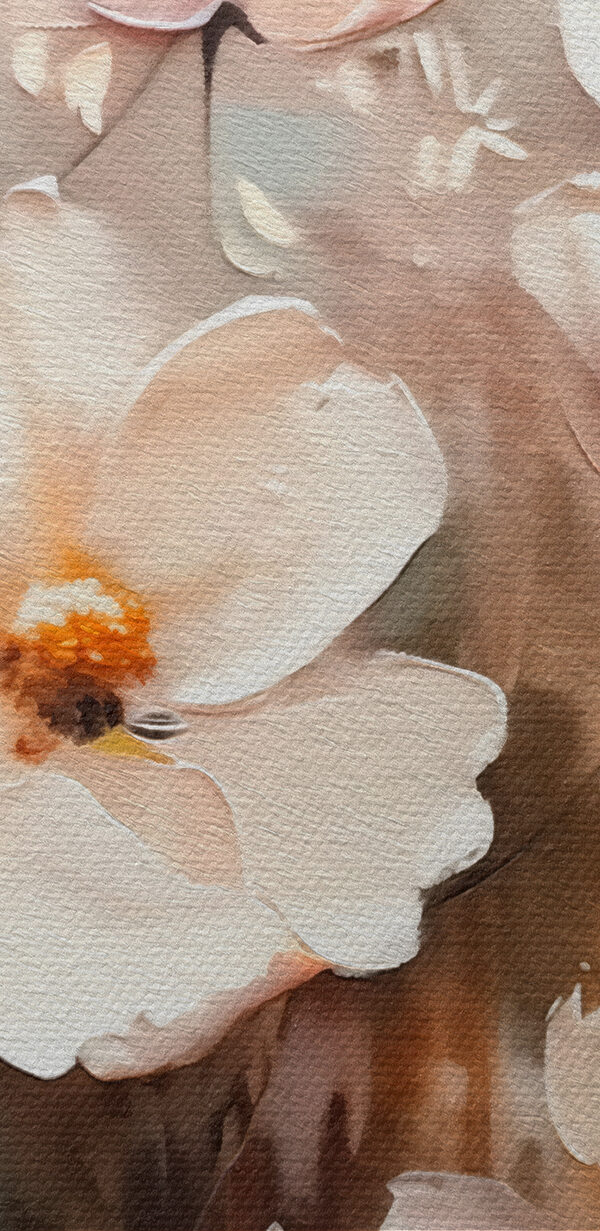 Painting of flowers on a wall Painting of flowers on a wall