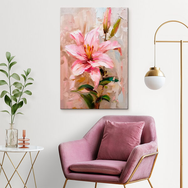 Quadri Quadri Dipinto raffigurante un fiore rosa (COD: s39840)