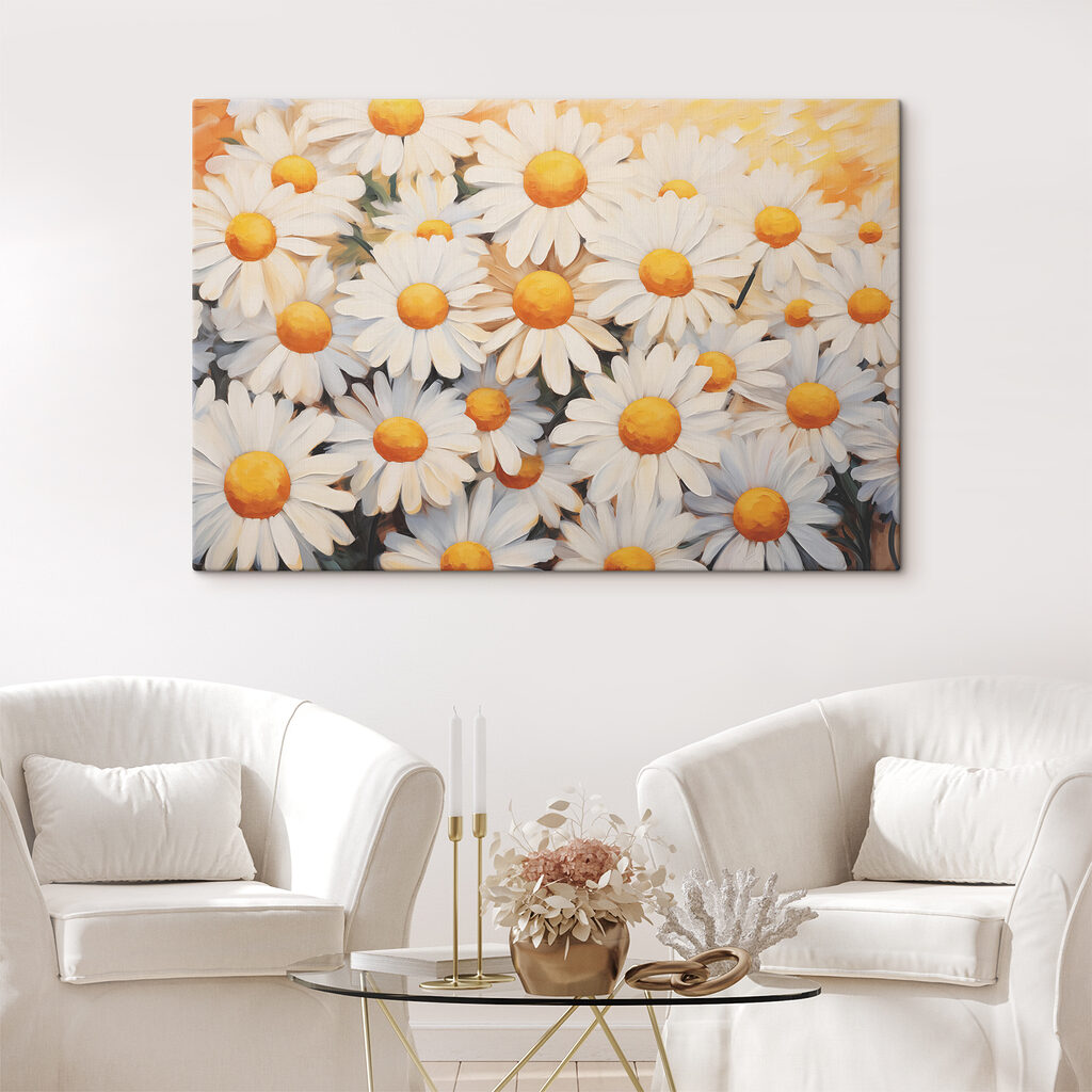Group of white and yellow flowers